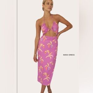 Resa Tropical Floral (Barbados print) Nikki Dress Size Medium